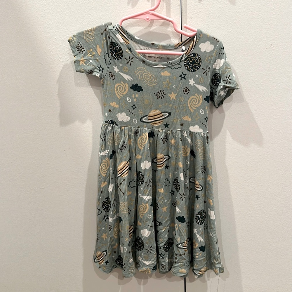 2T Posh Peanut Space Dress Short Sleeve